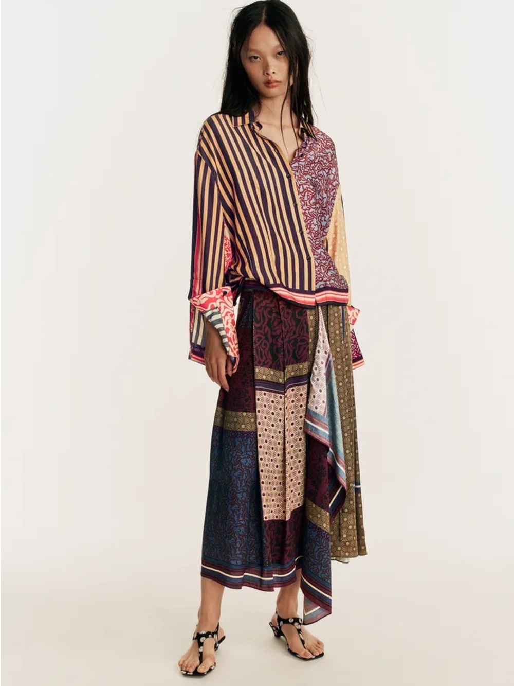 ZARA LIMITED EDITION PRINTED COMBINATION‎ SHIRT